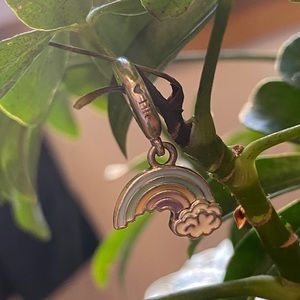 Vintage Rainbow and Cloud Dangle Charm